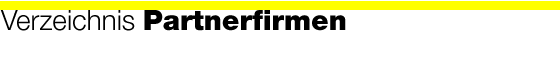 Verzeichnis Partnerfirmen